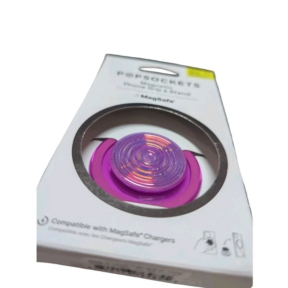 37-O PopSockets PopGrip Magnetic Phone Grip & Stand MagSafe - Purple Iridescent